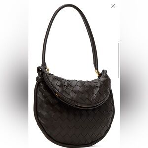 Bottega Veneta Dark Brown Woven Shoulder Bag